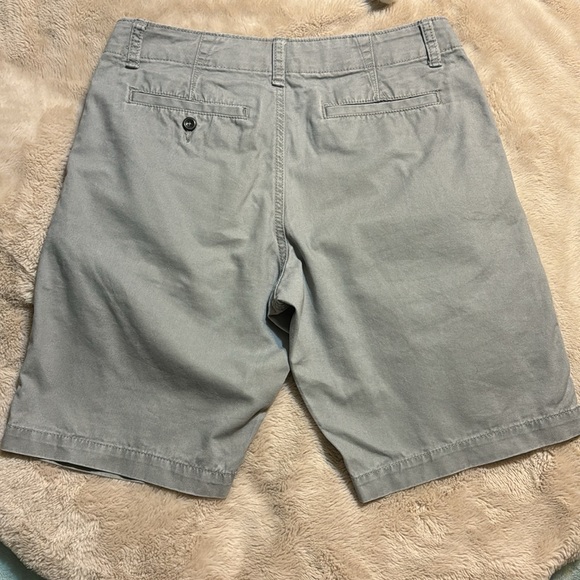 Gray Flat Front Shorts - Picture 2 of 3